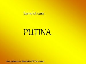 Samolot cara PUTINA Henry Mancini Windmills Of Your