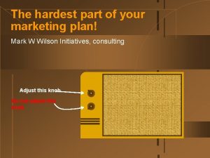 The hardest part of your marketing plan Mark