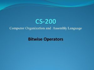 Bitwise and assembly