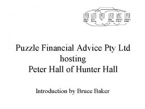 Puzzle Financial Advice Pty Ltd hosting Peter Hall