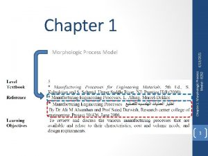 6192021 Morphologic Process Model Chapter 1 Morphologic Process