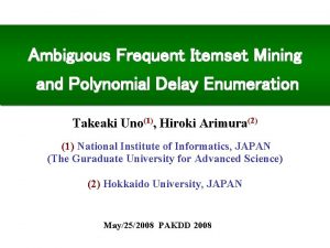 Ambiguous Frequent Itemset Mining and Polynomial Delay Enumeration