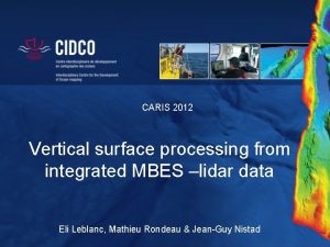 CARIS 2012 Vertical surface processing from integrated MBES