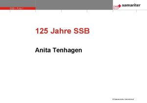 SSB Folie 1 125 Jahre SSB Anita Tenhagen