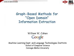 GraphBased Methods for Open Domain Information Extraction William