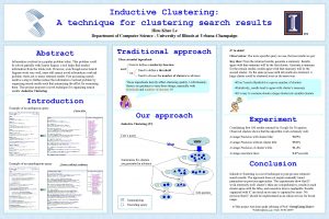 Inductive Clustering A technique for clustering search results