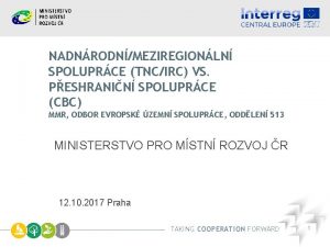 NADNRODNMEZIREGIONLN SPOLUPRCE TNCIRC VS PESHRANIN SPOLUPRCE CBC MMR