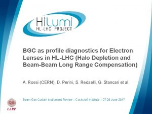 BGC as profile diagnostics for Electron Lenses in