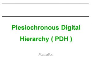 Plesiochronous Digital Hierarchy PDH Formation PDH Hirarchie europenne