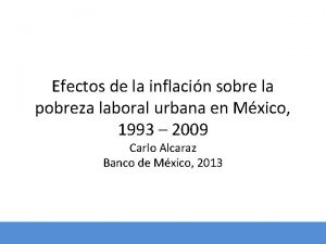 Efectos de la inflacin sobre la pobreza laboral