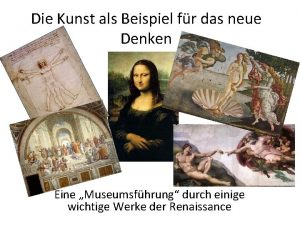 Die Kunst als Beispiel fr das neue Denken