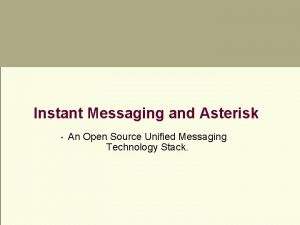 Asterisk instant messaging