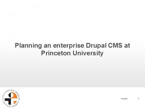 Planning an enterprise Drupal CMS at Princeton University