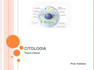 CITOLOGIA Teoria Celular Prof Kelinton CITOLOGIA A rea