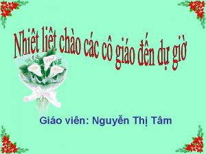 Gio vin Nguyn Th Tm KIM TRA BI