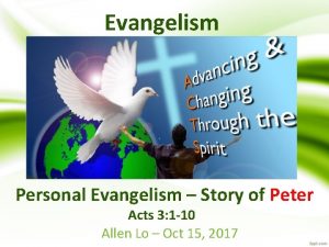 Evangelism Personal Evangelism Story of Peter Acts 3