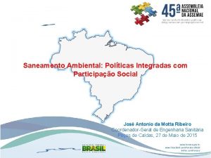 Saneamento Ambiental Polticas Integradas com Participao Social Jos