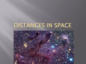 DISTANCES IN SPACE Earth and Moon From here