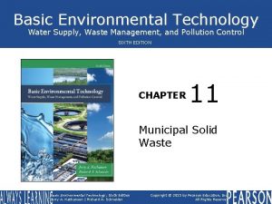 Basic Environmental Technology Water Supply Waste Management and