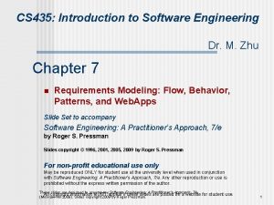 CS 435 Introduction to Software Engineering Dr M