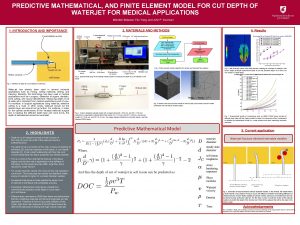 PREDICTIVE MATHEMATICAL AND FINITE ELEMENT MODEL FOR CUT