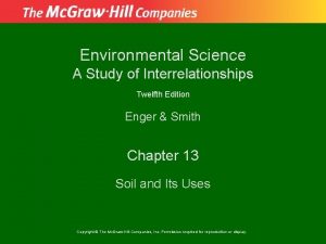 Environmental Science A Study of Interrelationships Twelfth Edition