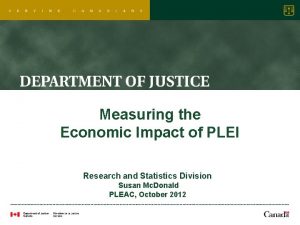 Measuring the Economic Impact of PLEI Research and