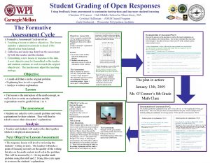 Student Grading of Open Responses Using feedback from
