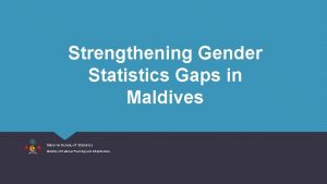 Strengthening Gender Statistics Gaps in Maldives National Bureau