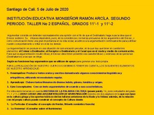 Santiago de Cali 5 de Julio de 2020