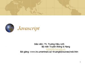 Javascript Gio vin TS Trng Diu Linh B