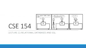 CSE 154 LECTURE 22 RELATIONAL DATABASES AND SQL