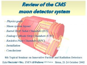 Review of the CMS muon detector system Physics