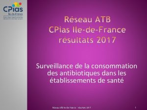 Surveillance de la consommation des antibiotiques dans les