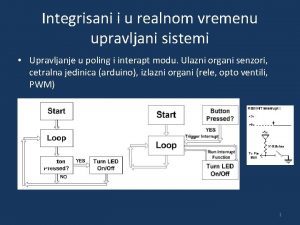 Integrisani i u realnom vremenu upravljani sistemi Upravljanje