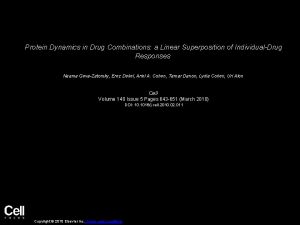 Protein Dynamics in Drug Combinations a Linear Superposition