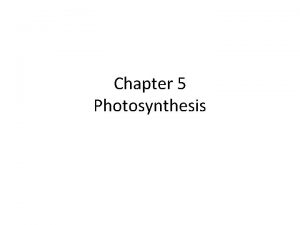 Chapter 5 Photosynthesis ATP Synthase Very Technical https