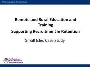 NHS Education for Scotland Remote and Rural Education