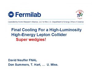 Final Cooling For a HighLuminosity HighEnergy Lepton Collider