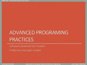 SOEN 6441 Advanced Programming Practices 1 Click to