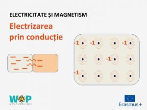 ELECTRICITATE I MAGNETISM Electrizarea prin conducie 1 1