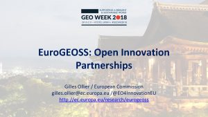 Euro GEOSS Open Innovation Partnerships Gilles Ollier European