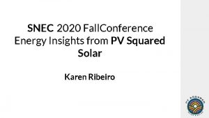 SNEC 2020 Fall Conference Energy Insights from PV