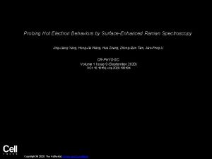 Probing Hot Electron Behaviors by SurfaceEnhanced Raman Spectroscopy