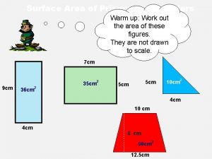 Surface Area of Prisms and Cylinders Warm up