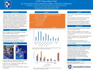 UNHs Recycling Crisis An Assessment of Recycling Knowledge