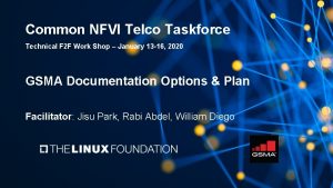 Common NFVI Telco Taskforce Technical F 2 F