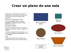 Crear un plano de una sala Puede utilizar