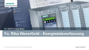 ET 200 SP Energy Meter Fa Riha Weser