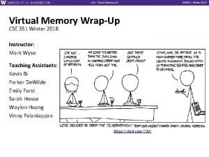 L 22 Virtual Memory III Virtual Memory WrapUp